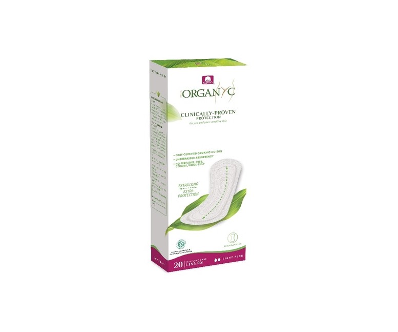 Salvaslip extra largo Orgánico 20 unidades Organyc