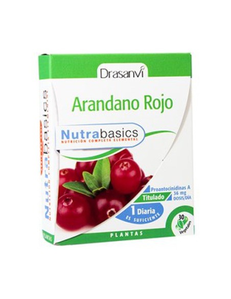 Nutrabasics arándano rojo 30 cápsulas de 388mg Drasanvi