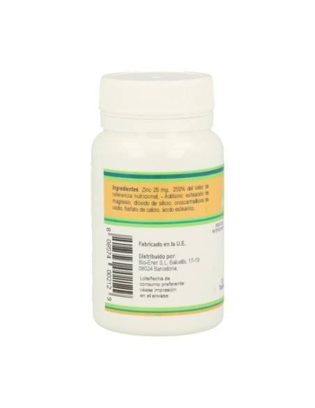 Zinc 100 comprimidos de 25mg Nutri-Force