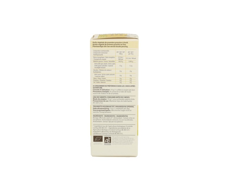 Aceite Vegetal de Borraja virgen 50 ml de aceite Pranarom