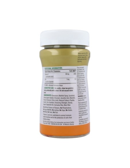 Vitamina C + Zinc Gummies 60 gominolas Nature's Bounty