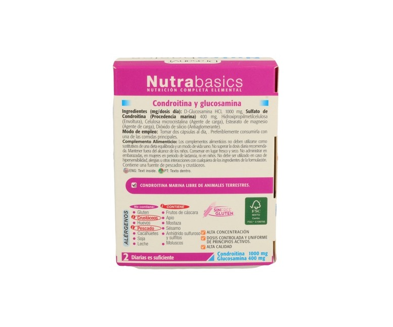 Nutrabasics Condroitina + Glucosamina 48 cápsulas Drasanvi