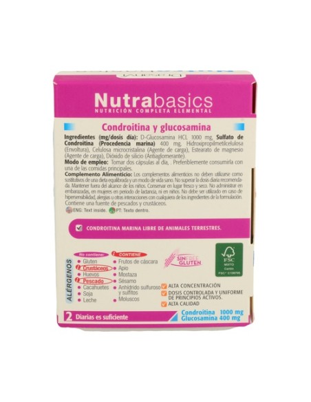 Nutrabasics Condroitina + Glucosamina 48 cápsulas Drasanvi