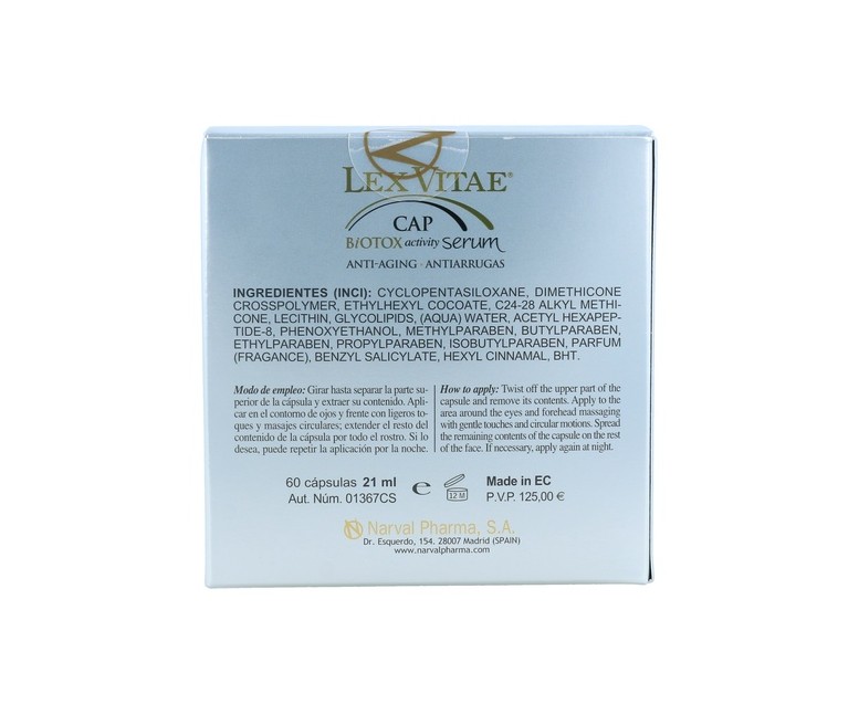 Lex Vitae Cap Serum (Aplicar en Piel) 60 cápsulas Narval Pharma