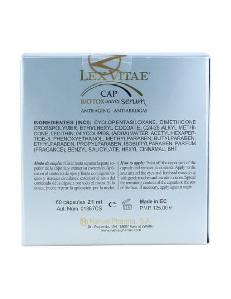 Lex Vitae Cap Serum (Aplicar en Piel) 60 cápsulas Narval Pharma