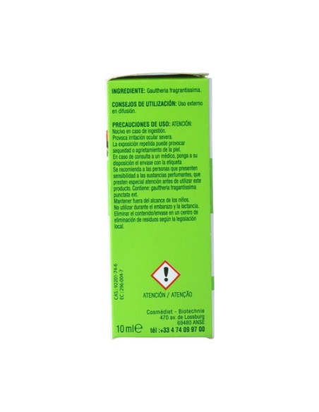 Aceite Esencial de Wintergreen Gaultheria Bio 10 ml de aceite esencial Biover