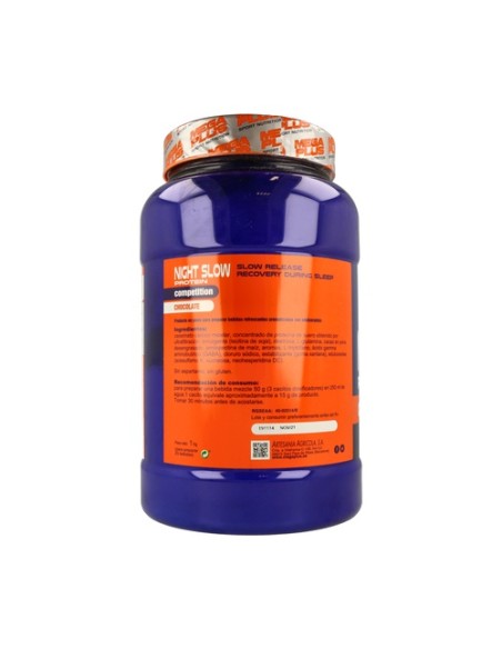 Night Slow Protein Competition (Sabor Chocoleche) 1 kg (Chocolate) Mega Plus