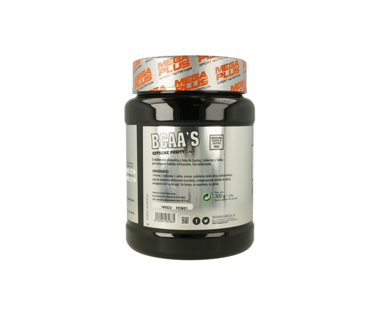 Bcaa's Extrem Purity (sabor Fresa) 300 g (Fresa) Mega plus