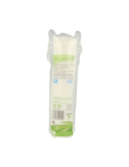 Discos desmaquillantes algodón ecológico 80 unidades Masmi Natural Cotton