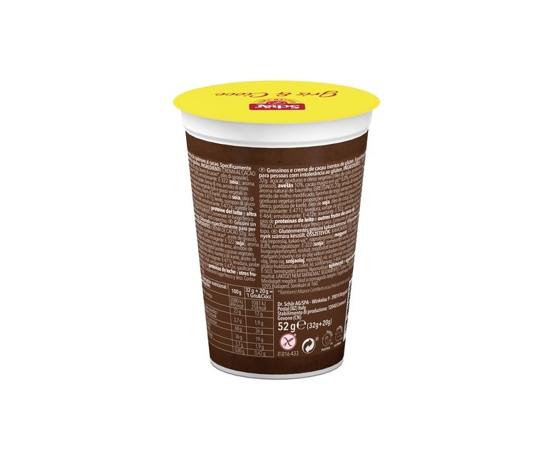 Palitos de chocolate sin gluten 52 g Schär