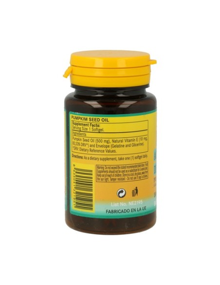 Aceite De Semillas De Calabaza 50 perlas de 500mg Nature Essential