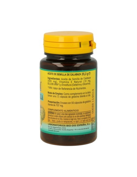 Aceite De Semillas De Calabaza 50 perlas de 500mg Nature Essential