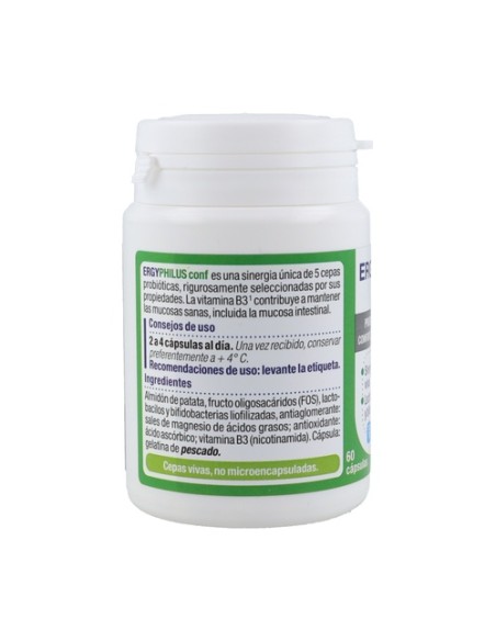 Ergyphilus confort digestión y gases 60 cápsulas Nutergia