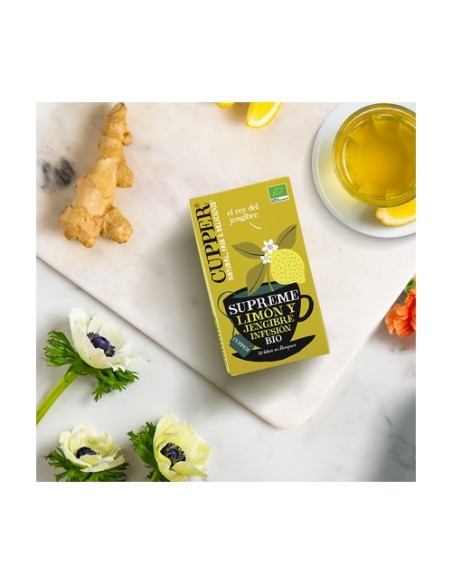 Infusión de limón y jengibre Bio 20 bolsitas infusoras Cupper