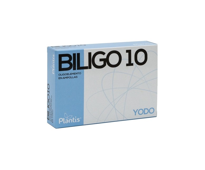 Biligo 10 (Yodo) - Oligoelemento 20 ampollas de 2ml Plantis