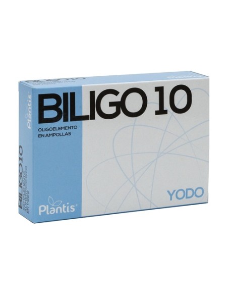 Biligo 10 (Yodo) - Oligoelemento 20 ampollas de 2ml Plantis