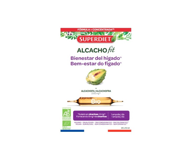 Alcachofit Bio (digestión) 20 ampollas de 10ml Superdiet