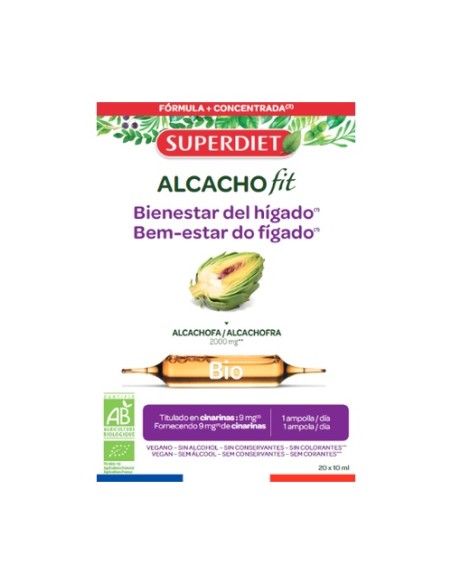 Alcachofit Bio (digestión) 20 ampollas de 10ml Superdiet