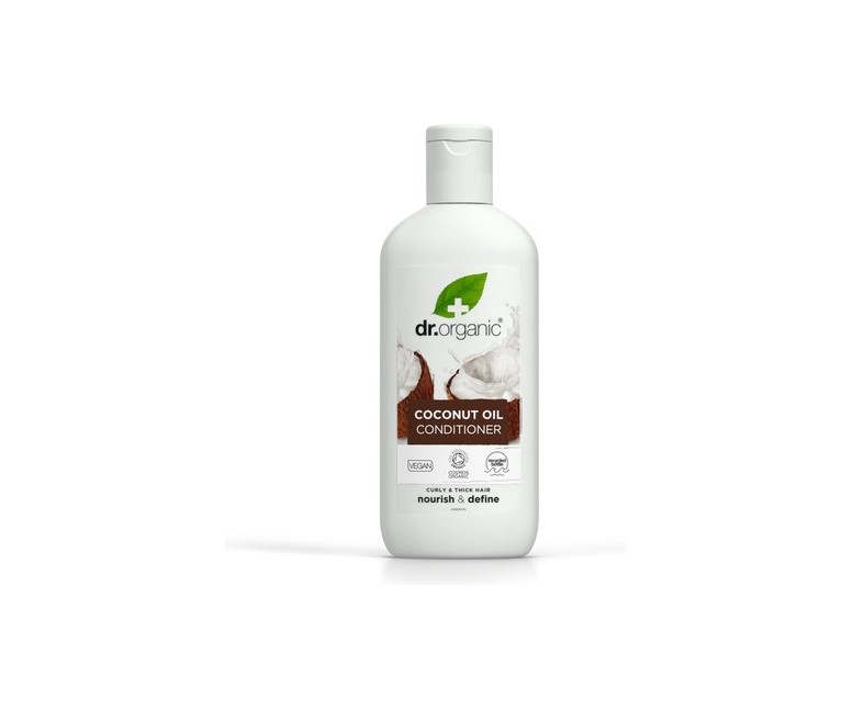 Acondicionador de Aceite Virgen de Coco - Cabello grueso o rizado 265 ml de gel Dr. Organic