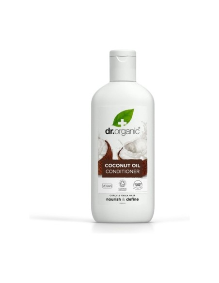 Acondicionador de Aceite Virgen de Coco - Cabello grueso o rizado 265 ml de gel Dr. Organic
