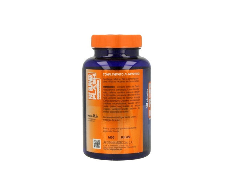 Quema Grasas Flash Competition 90 cápsulas de 850mg Mega Plus