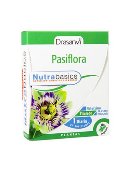 Nutrabasics Pasiflora 30 cápsulas de 491mg Drasanvi