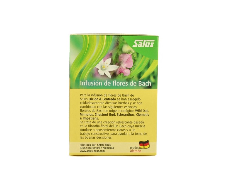 Infusion Flores Bach Lúcido y Centrado 15 bolsitas infusoras Salus