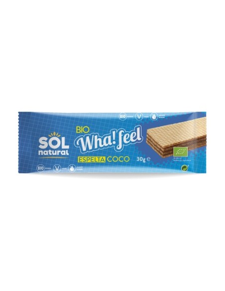 Wha!feel snack de espelta y coco Bio 1 unidad de 30 g Sol Natural
