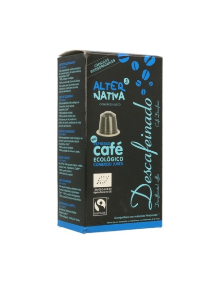 Café Descafeinado Bio 10 cápsulas de 5.5g Alternativa3