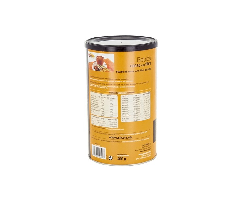 Bebida de Cacao con Fibra 400 g Siken