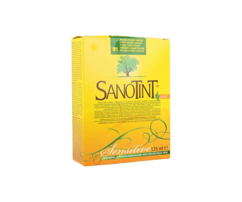 Tinte Sensitive 81 Rubio Medio Natural 125 ml (Rubio medio) Sanotint