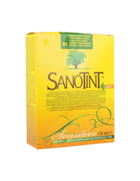 Tinte Sensitive 81 Rubio Medio Natural 125 ml (Rubio medio) Sanotint