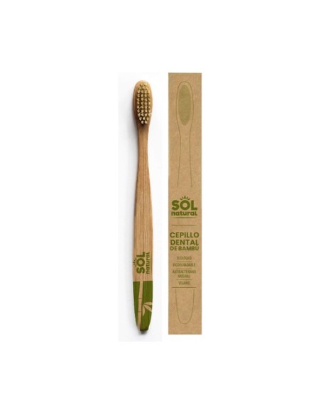 Cepillo dental de bambú adulto Biodegradable 1 unidad Sol Natural