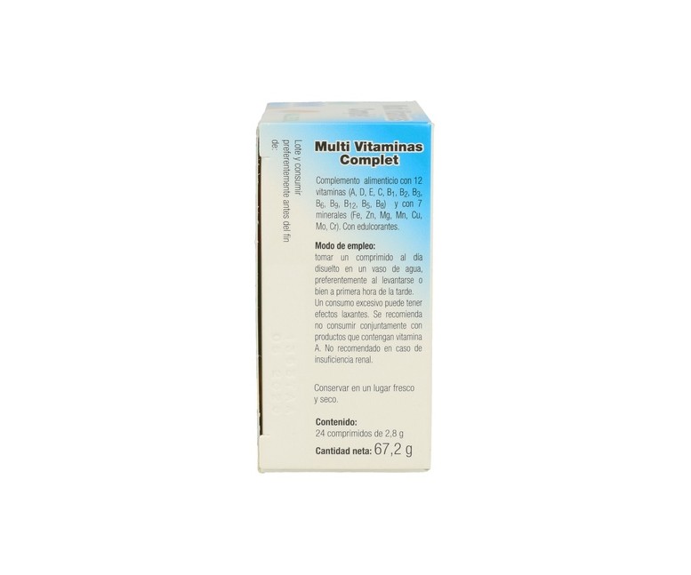 Multivitaminas Complet + Oligoelementos 24 comprimidos Vallesol