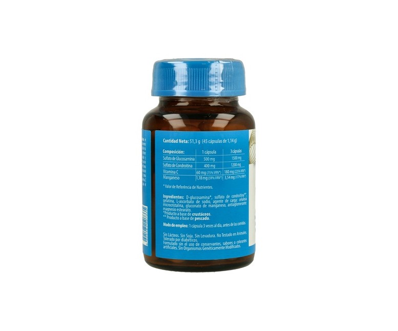 Glucosamina + Condroitina 45 cápsulas (500mg) Naturmil