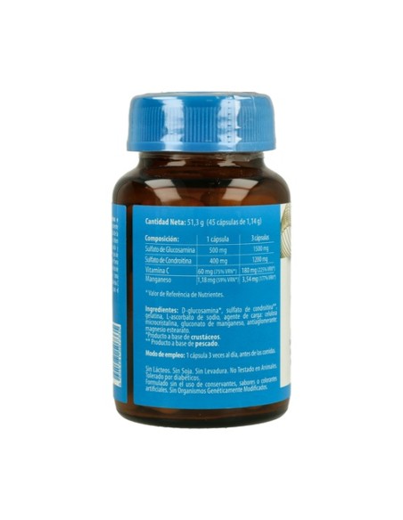 Glucosamina + Condroitina 45 cápsulas (500mg) Naturmil