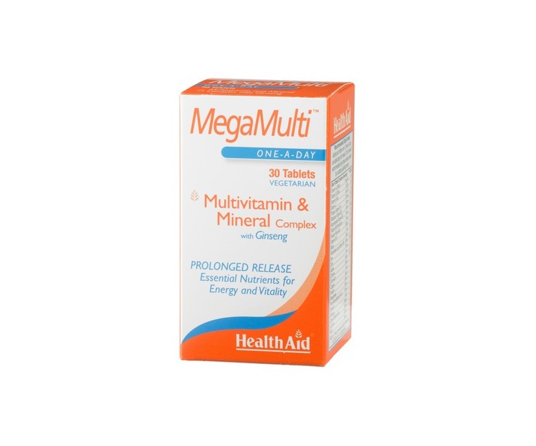 Megamulti con Ginseng 30 comprimidos Health Aid