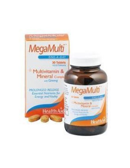 Megamulti con Ginseng 30 comprimidos Health Aid