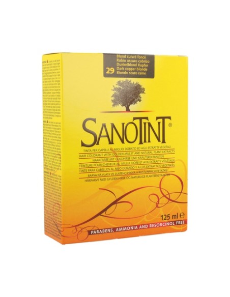 Tinte 29 Rubio Oscuro Cobrizo 125 ml (Rojo) Sanotint