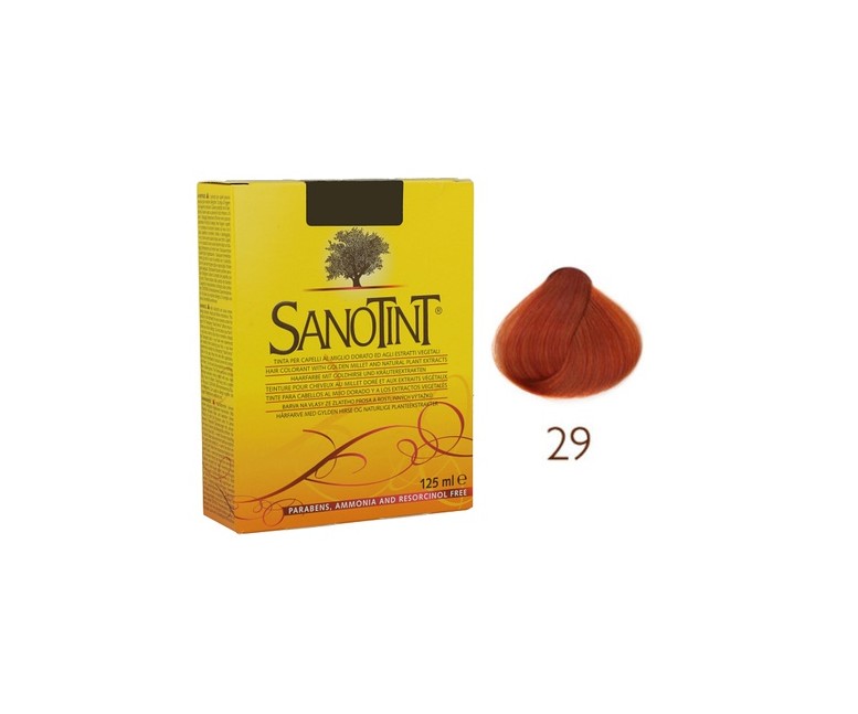 Tinte 29 Rubio Oscuro Cobrizo 125 ml (Rojo) Sanotint