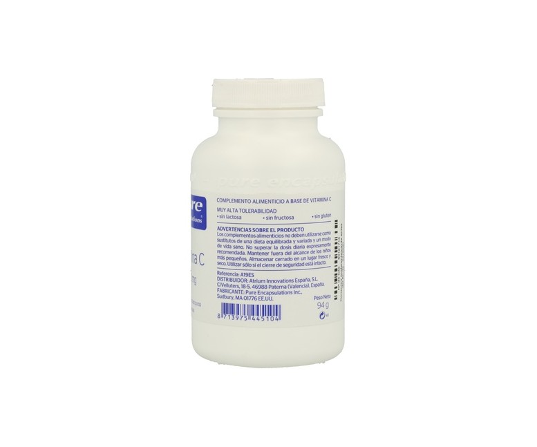 Vitamina C 90 cápsulas de 1000mg Pure Encapsulations
