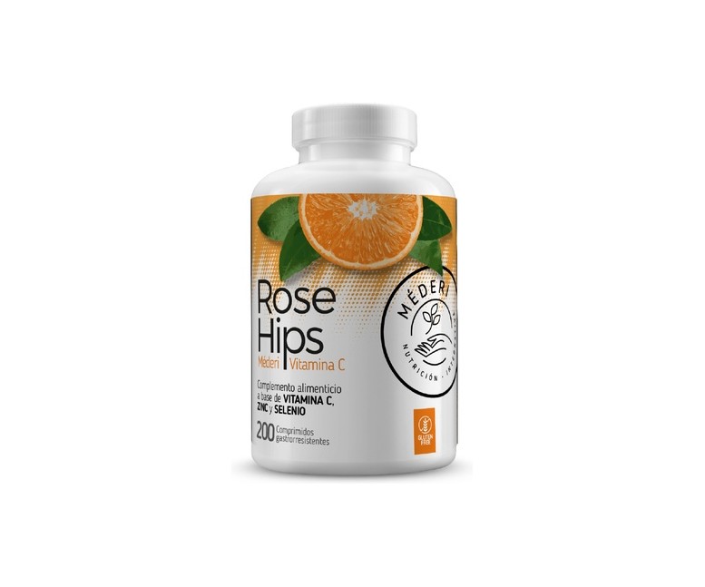 Rose Hips Vitamina C + ZN + SE 200 comprimidos Méderi