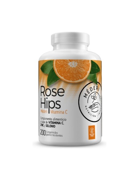 Rose Hips Vitamina C + ZN + SE 200 comprimidos Méderi