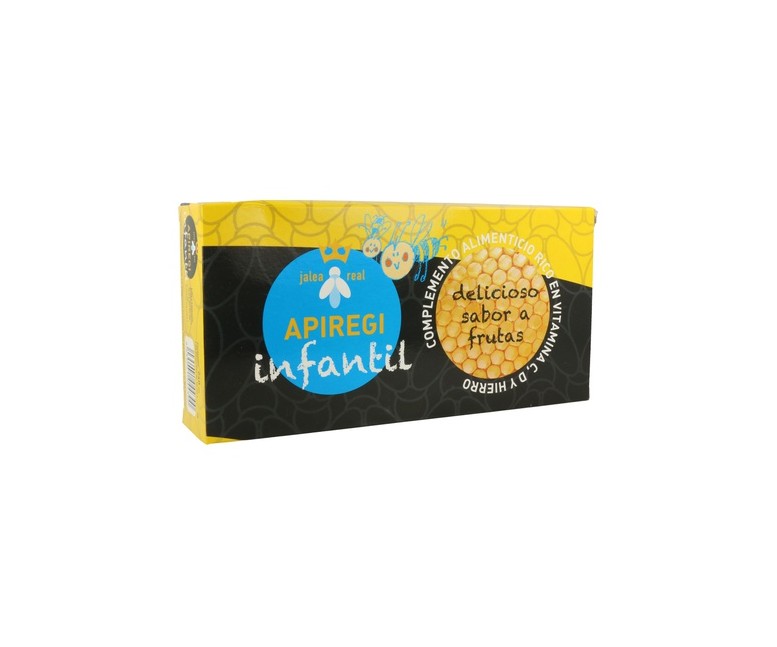 Apiregi Infantil 24 ampollas de 500mg (Frutas) Apiregi