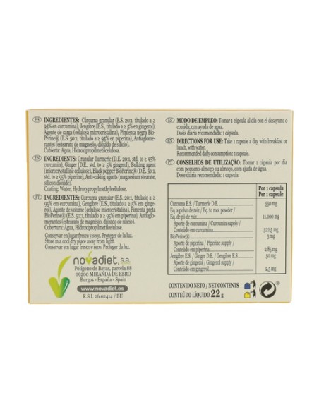 Curcurina 30 comprimidos Nova Diet