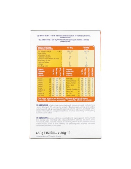 Meritene fuerza y vitalidad Batido fresa 15 sobres de 30g MERITENE