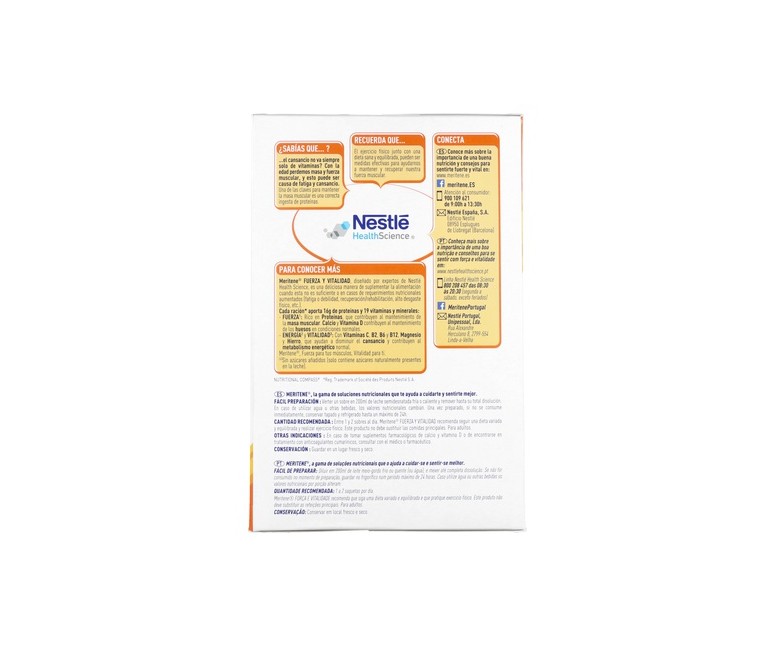 Meritene fuerza y vitalidad Batido fresa 15 sobres de 30g MERITENE