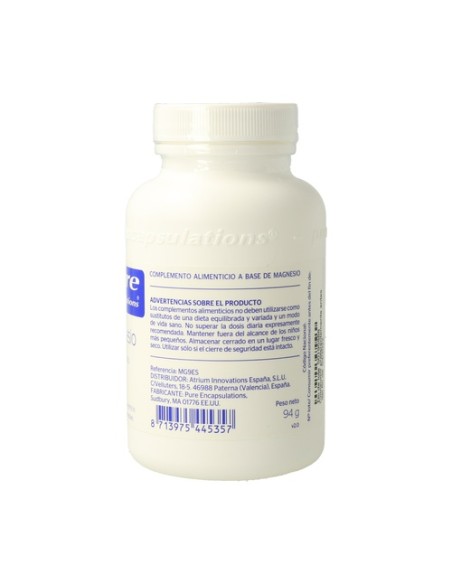 Magnesio (Bisglicinato) 90 cápsulas Pure Encapsulations