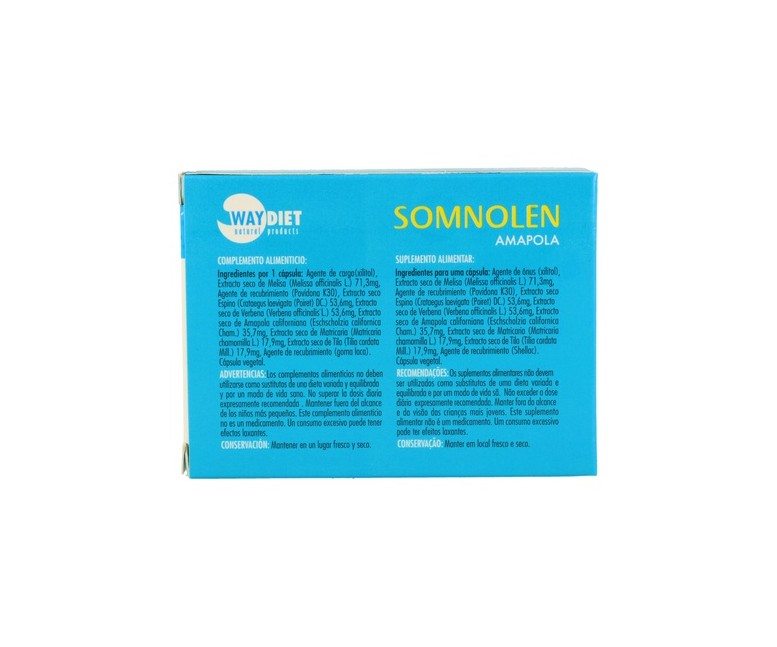 Somnolen Amapola 30 cápsulas Waydiet