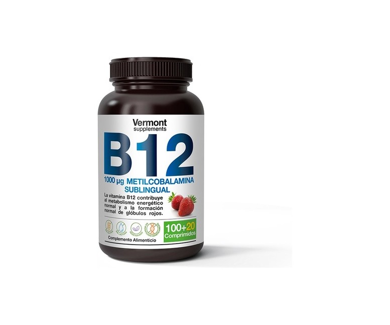 Vitamina B12 sublingual 120 comprimidos sublinguales Vermont Supplements